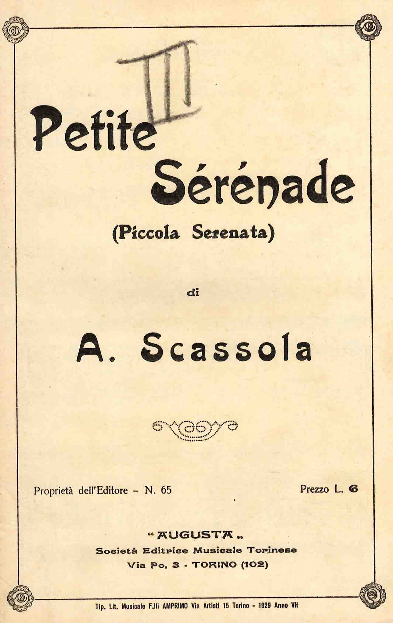 Petite Sérénade (Piccola Serenata)